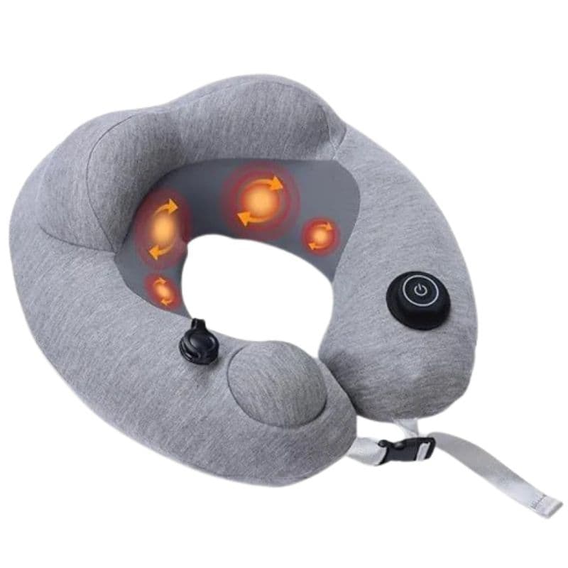 وسادة الرقبة قابلة للنفخ مع تقنية التدليك 1800 مللي أمبير Inflatable Neck Massage Pillow