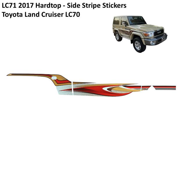 LC71 2017 Hardtop - Side Stripe Stickers - Toyota Land Cruiser LC70 - SW1hZ2U6MzIzNDIzMg==