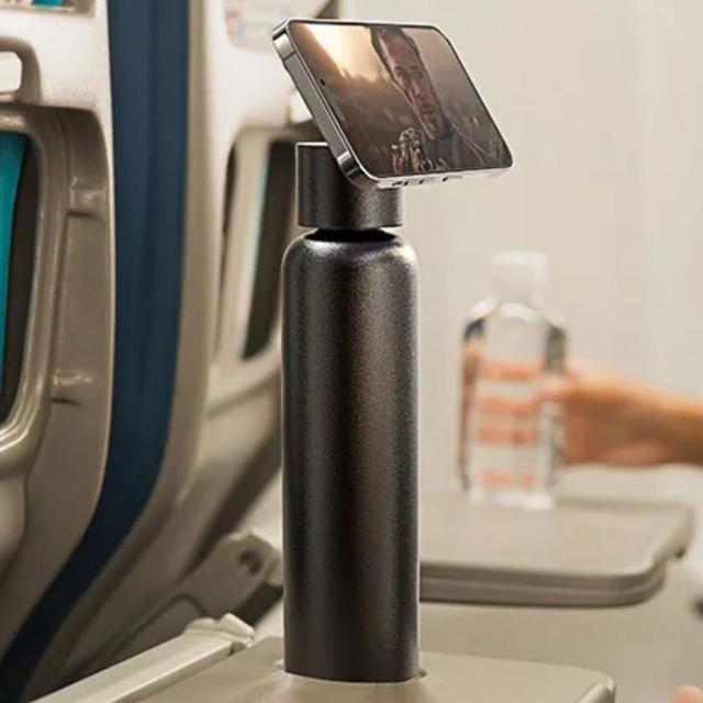 مطارة ماء حار وبارد تكتك 750 مللي مع ستاند جوال مدمج Taktik Thermal Bottle With Magnetic Phone Holder - SW1hZ2U6MzIyMzc3OA==