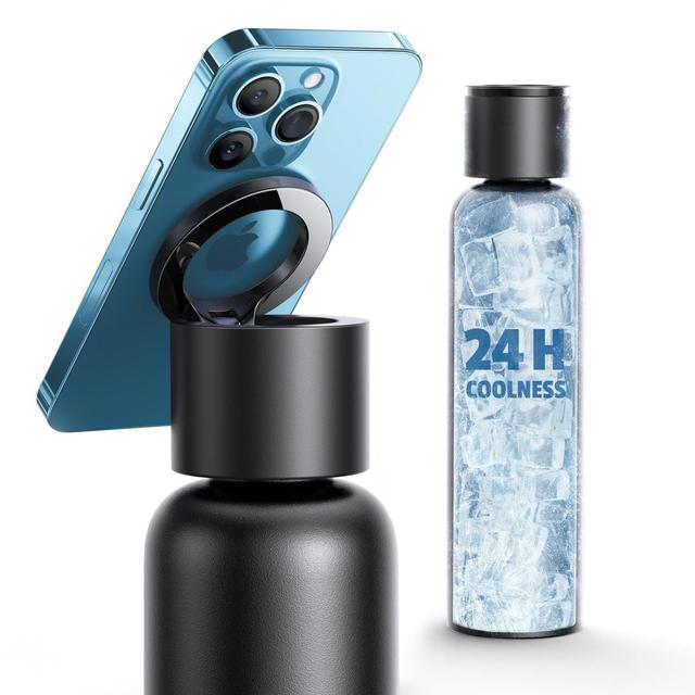 مطارة ماء حار وبارد تكتك 750 مللي مع ستاند جوال مدمج Taktik Thermal Bottle With Magnetic Phone Holder - SW1hZ2U6MzIyMzc4Mg==