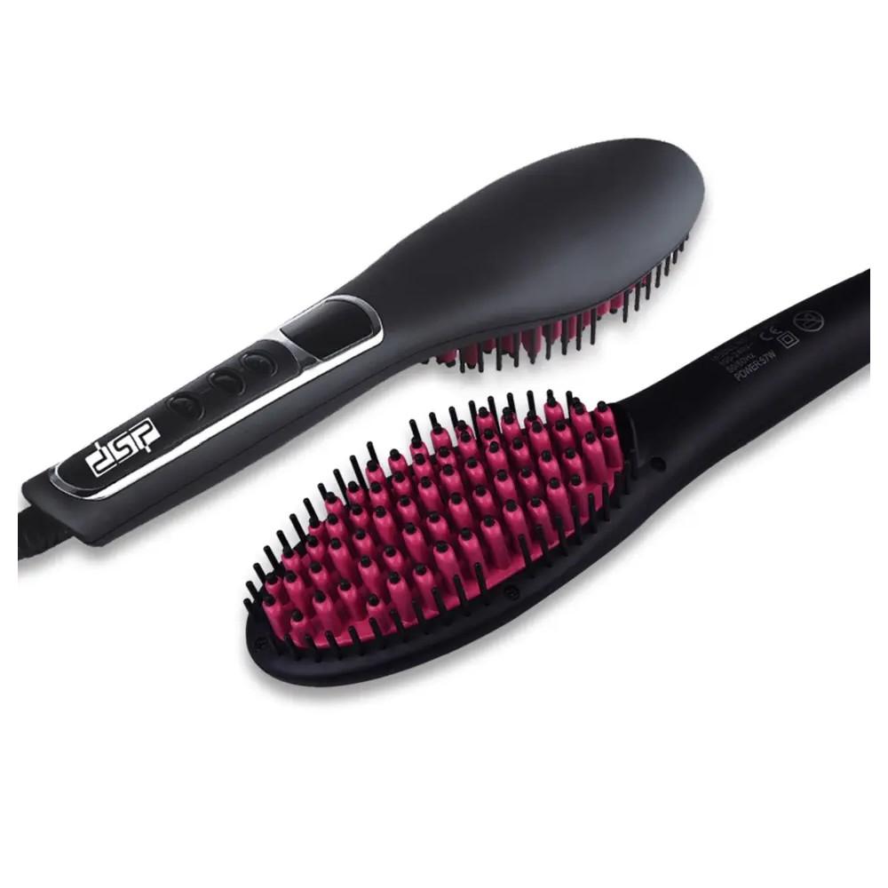 Dsp Professional Hair Straightener Brush with Lcd Screen and Temperature Control