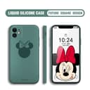 كفر ايفون 12 برو سيليكون بتصميم ميني ميكي بلون اخضر من ديزني Disney Iphone 12 Pro Silicone Case – Minnie Mickey – Green