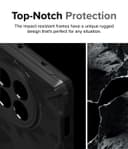 كفر جوال باللون الاسود المموه ون بلس 12 ار فايف جي مقاوم للخدوش من رينجك Ringke Fusion X Compatible with OnePlus 12R 5G Case Cover Transparent Hard Back Soft Flexible TPU Bumper Scratch Resistant Shockproof Protection OnePlus 12R Back Cover Camo Black