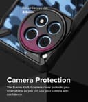 كفر جوال باللون الاسود المموه ون بلس 12 ار فايف جي مقاوم للخدوش من رينجك Ringke Fusion X Compatible with OnePlus 12R 5G Case Cover Transparent Hard Back Soft Flexible TPU Bumper Scratch Resistant Shockproof Protection OnePlus 12R Back Cover Camo Black