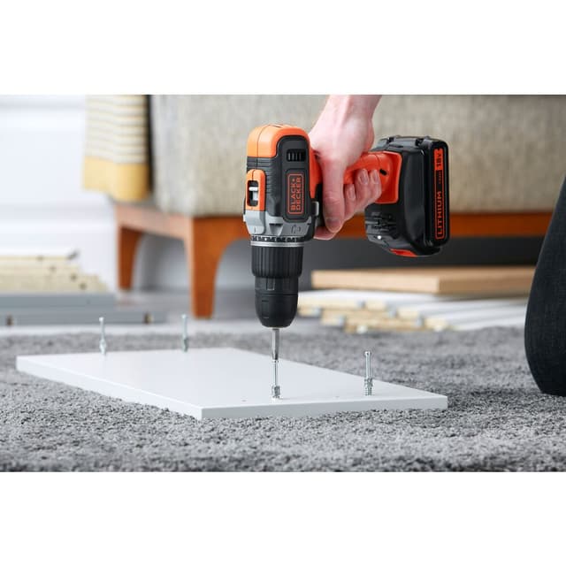 Black+Decker Combi Hammer Drill With 2 Batteries In Kitbox For Metal, Wod & Masonry Drilling & Screwdriving/Fastening - SW1hZ2U6MzIzODM0MA==