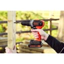 Black+Decker Combi Hammer Drill With 2 Batteries In Kitbox For Metal, Wod & Masonry Drilling & Screwdriving/Fastening - SW1hZ2U6MzIzODM0Mg==