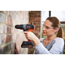 Black+Decker Combi Hammer Drill With 2 Batteries In Kitbox For Metal, Wod & Masonry Drilling & Screwdriving/Fastening - SW1hZ2U6MzIzODM1MA==