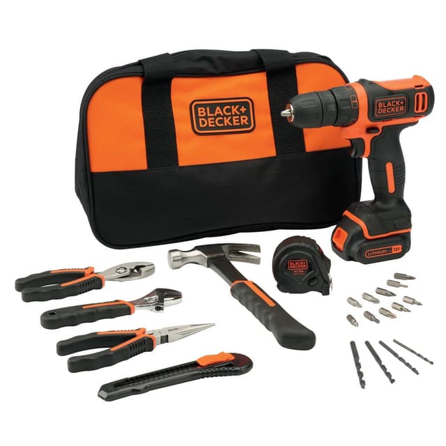 مجموعة دريل كهربائي 1.5 أمبير مع إكسسوارات بلاك اند ديكر Black+Decker Cordless Drill Kit