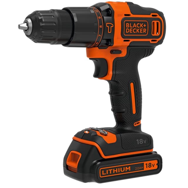 دريل كهربائي صغير لا سلكي بمحركين مع صندوق معدات بلاك اند ديكر Black+Decker Cordless 2 Gear Combi Hammer Drill With Kitbox