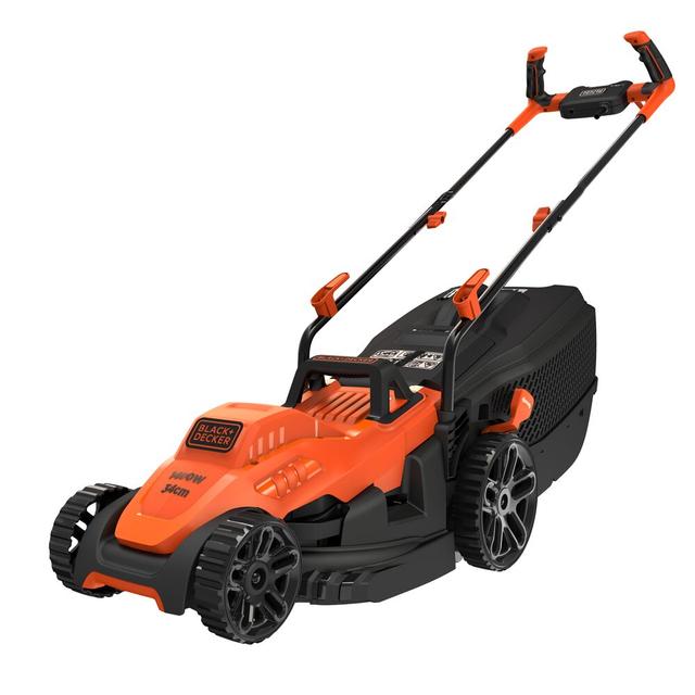 ماكينة قص عشب 34 سم بلاك اند ديكر Black+Decker Lawn Mower With Bike Handle For Lawn & Garden