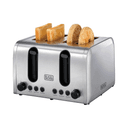 Black+Decker 4 Slice Stainless Steel Toaster, Silver - Et444-B5