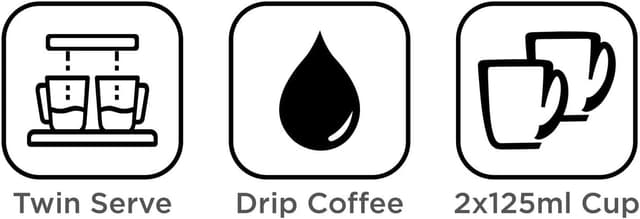 ماكينة اسبريسو اتوماتيكية لفنجانين بلاك آند ديكر BLACK&DECKER 2 Cups Coffee Maker Machine For Drip And Espresso