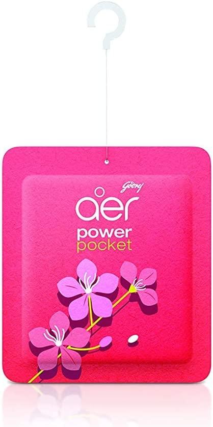 معطر للحمامات والخزائن 10 غرام جودريج برائحة الورد Godrej Aer Power Pocket Bathroom Fragrance