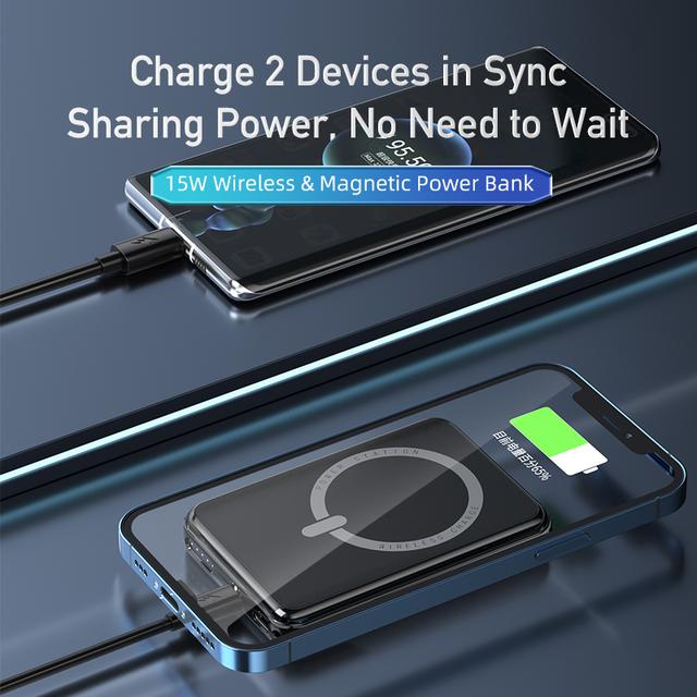 Awei P118k Wireless Charging Portable Power Bank 5000 Mah - Black - SW1hZ2U6MzI4NDY4OQ==