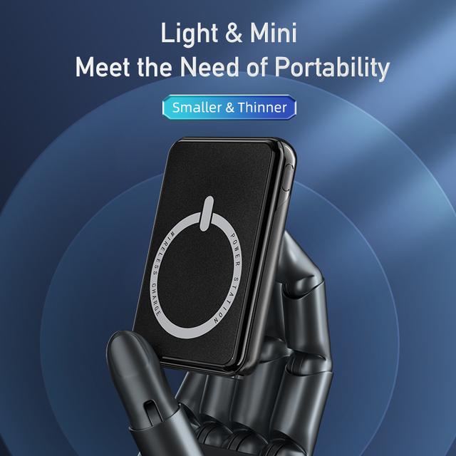 Awei P118k Wireless Charging Portable Power Bank 5000 Mah - Black