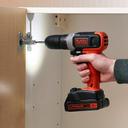 Black+Decker 18v 1.5ah Li-Ion Cordless Drill Driver For Wood Drilling & Screwdriving/Fastening, Orange/Black - SW1hZ2U6MzIzODI5Mw==