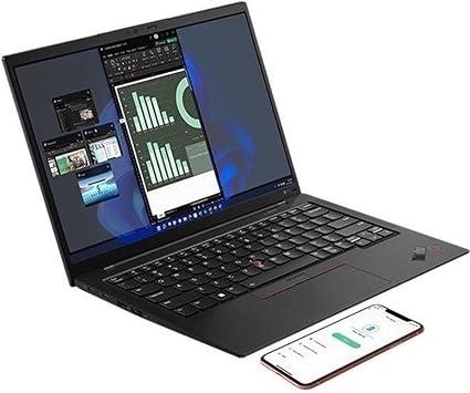 لاب توب ثينك باد كاربون الجيل الرابع مجدد مع شاشة بمقاس 14.1 بوصة ومعالج موفر للطاقة كور اي 5 الجيل السادس ورام 16 جيجابايت ووحدة تخزين بسعة 512 جيجابايت لينوفو Renewed Lenovo ThinkPad X1 Carbon 4th Gen Windows 10 Pro.