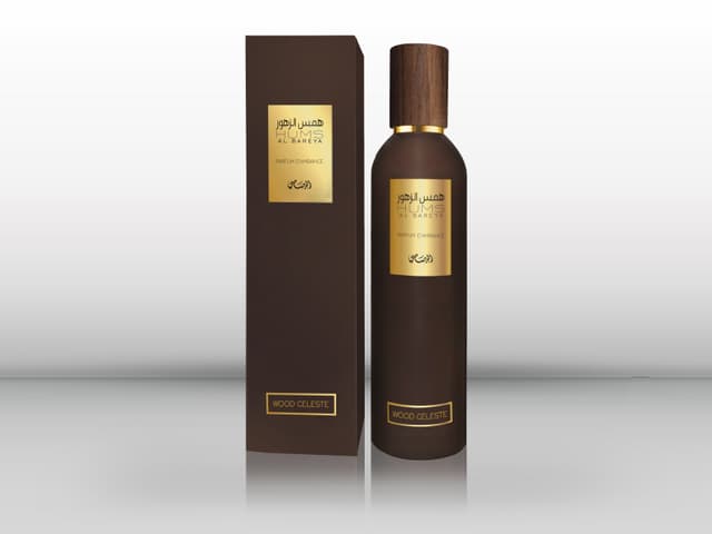 معطر جو بخاخ همس البرية خشب سيليست 250 مل رصاصي Rasasi Hums Al Bareya Wood Celeste 250ml