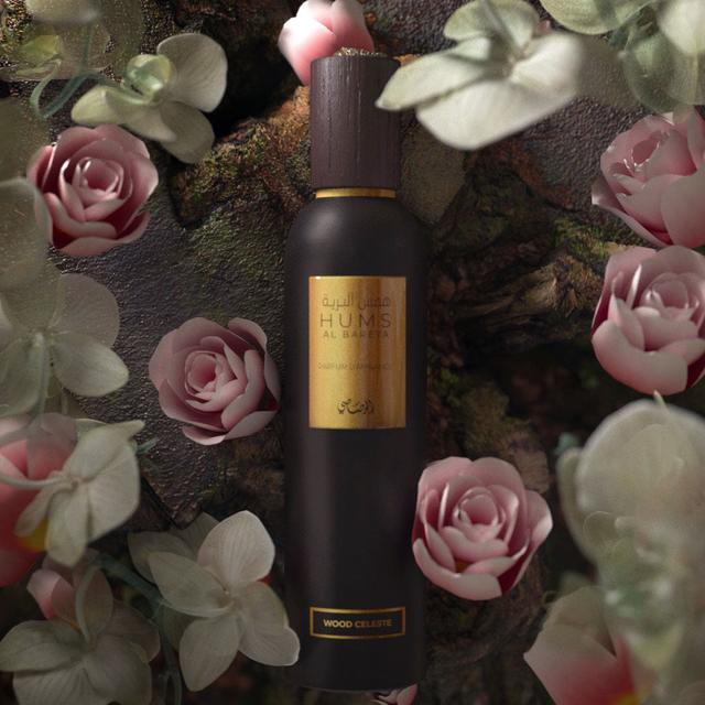 معطر جو بخاخ همس البرية خشب سيليست 250 مل رصاصي Rasasi Hums Al Bareya Wood Celeste 250ml