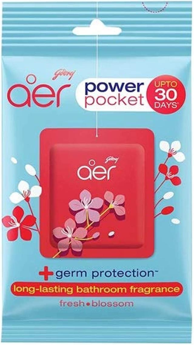 معطر للحمامات والخزائن 10 غرام جودريج برائحة الورد Godrej Aer Power Pocket Bathroom Fragrance