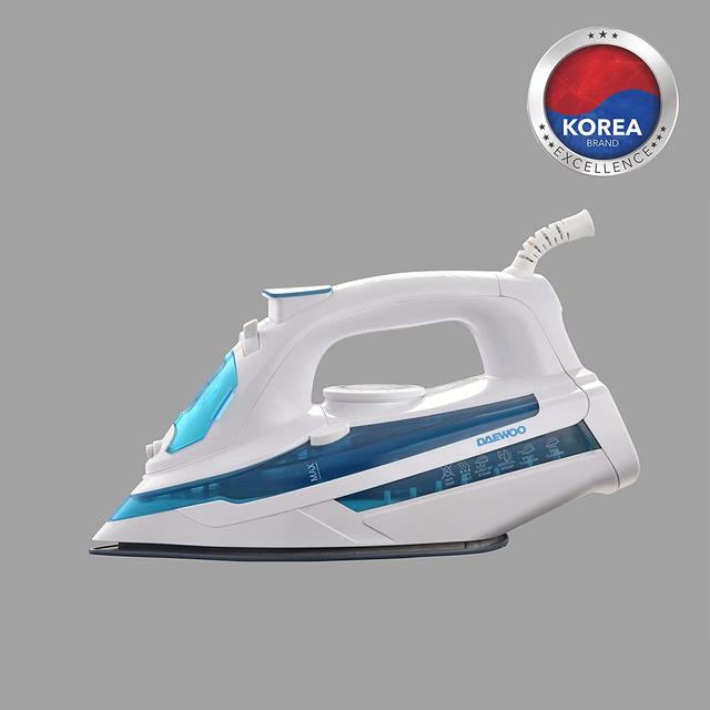 مكواة ملابس بخارية 2400 واط دايو DAEWOO Steam Iron With Ceramic Soleplate - SW1hZ2U6MzIzOTExOA==