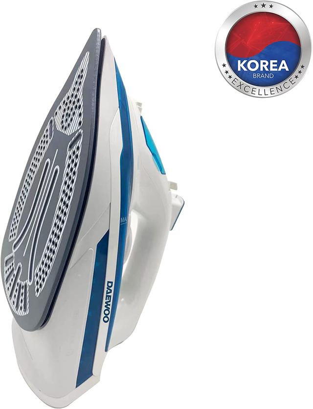 2400w Steam Iron With Ceramic Soleplate, Antidrip, Anticalc, Auto Shutoff, Self Clean, Spray & Steam Function Korean Technology White/Blue - SW1hZ2U6MzIzOTExMg==