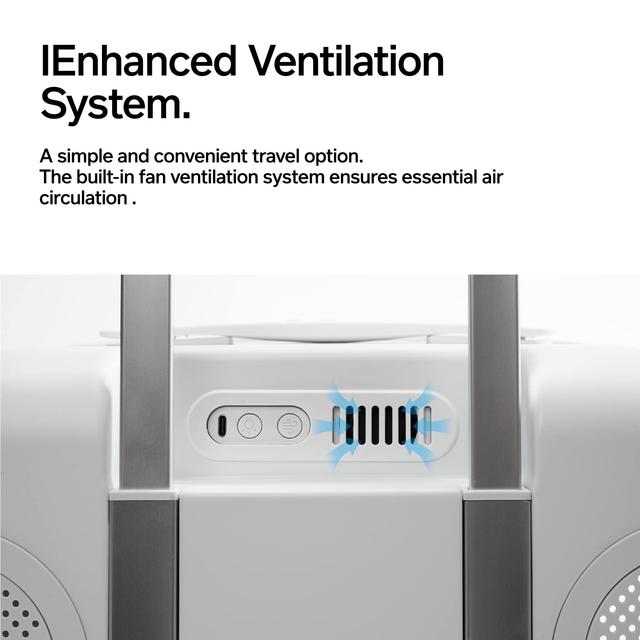 Pidan Rolling Pet Carrier Suitcase With Integrated Fan and Light