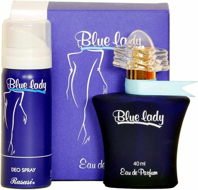 عطر بلو ليدي الرصاصي مع ديودرانت 40/50 مل الرصاصي Rasasi Blue Lady With Deo Spray