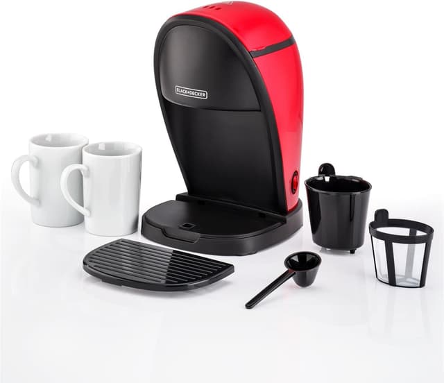 ماكينة اسبريسو اتوماتيكية لفنجانين بلاك آند ديكر BLACK&DECKER 2 Cups Coffee Maker Machine For Drip And Espresso