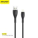 Awei Cl-115l Usb Lightning Cable 2.4a Fast Charging Wire Cord (1m) – Black - SW1hZ2U6MzI4NDczNg==