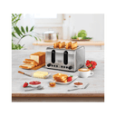 Black+Decker 4 Slice Stainless Steel Toaster, Silver - Et444-B5