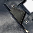 Genuine Leather 14 Inch Laptop Messenger Bag For Unisex I Padded Laptop Compartment I Carry Handles With Adjustable Strap Blue