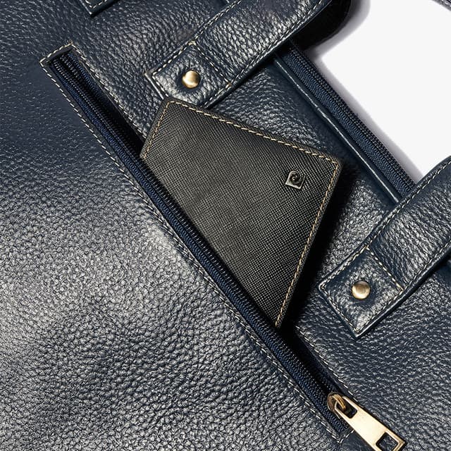 Genuine Leather 14 Inch Laptop Messenger Bag For Unisex I Padded Laptop Compartment I Carry Handles With Adjustable Strap Blue