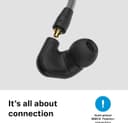 Sennheiser Consumer Audio Ie 300 In-Ear Audiophile Headphones - Sound Isolating With Xwb Transducers For Balanced Sound, Detachable Cable With Flexible Ear Hooks, 2-Year Warranty (Black)