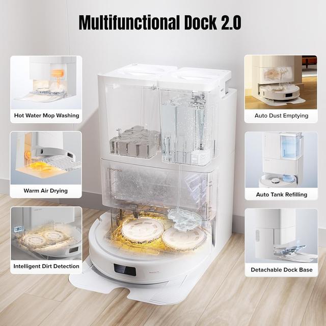 مكنسة روبوت التنظيف شاومي روبوروك كيو ريفو ماكس في 7000 باسكال Roborock Qrevo MaxV Robot Vacuum and Mop