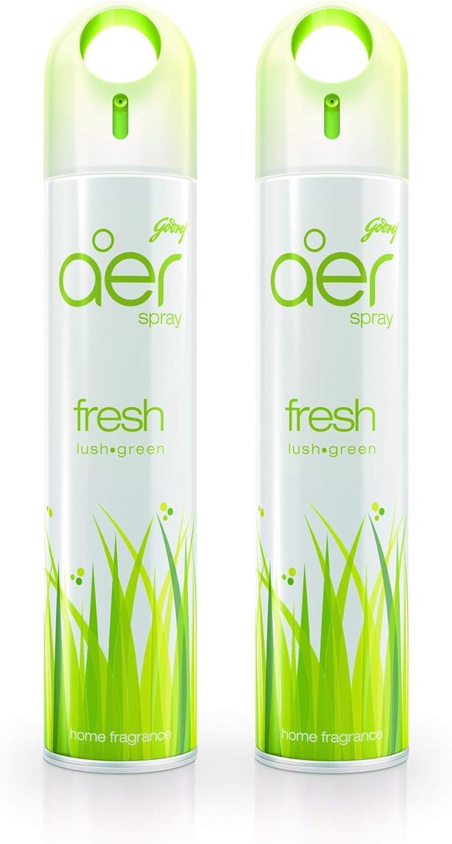 Godrej Aer Spray, Home And Office Air Freshener - Fresh Lush Green, 300 Ml 1+1 - SW1hZ2U6MzIzOTYyMQ==