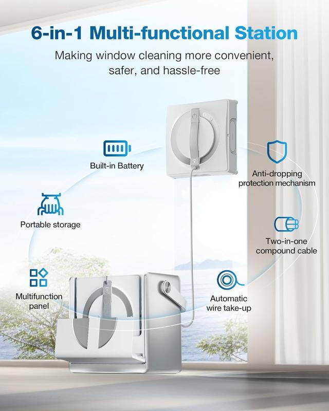 روبوت تنظيف النوافذ ايكوفاكس W2 وينبوت مع تقنية رش الماء 5500 باسكال Ecovacs W2 Omni Window Cleaning Robot - SW1hZ2U6MzI0ODI0Ng==