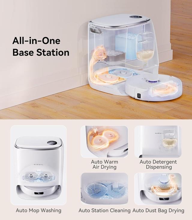 مكنسة روبوت التنظيف ناروال فريو اكس الترا الذكية 8200 باسكال Narwal Freo X Ultra Robot Vacuum and Mop