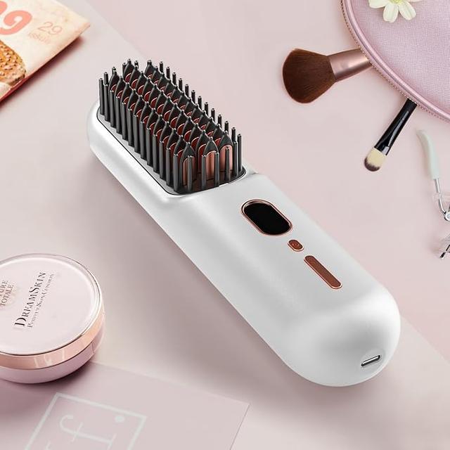 مشط حراري للشعر قابل للشحن 9600 مللي أمبير 230 درجة مئوية Cordless Hair Straightener Brush - SW1hZ2U6MzI0OTgwOA==