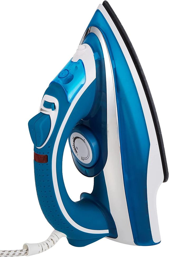 مكواة ملابس يدوية 2200 واط بالتكنلوجيا الكورية دايو أزرق DAEWOO Steam Iron With Ceramic Soleplate