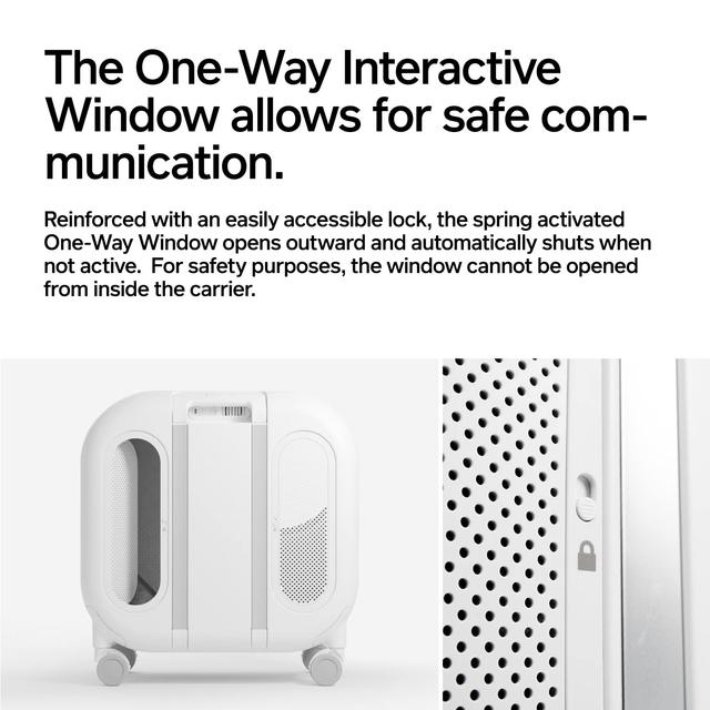 Pidan Rolling Pet Carrier Suitcase With Integrated Fan and Light