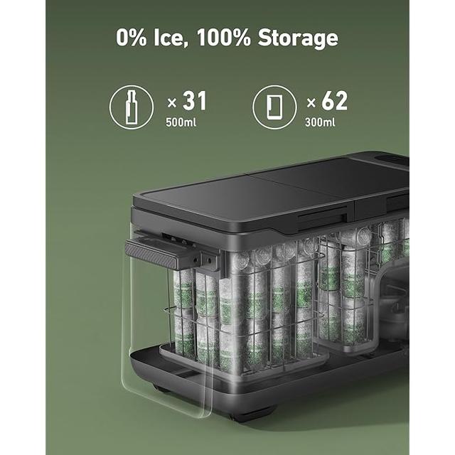 ثلاجة رحلات متنقلة أنكر ايفر فروست 53 لتر 299 واط/ساعة Anker Dual-Zone Portable Cooler Refrigerator - 698947