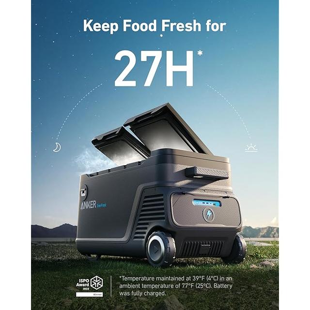 ثلاجة رحلات متنقلة أنكر ايفر فروست 53 لتر 299 واط/ساعة Anker Dual-Zone Portable Cooler Refrigerator - SW1hZ2U6MzI0NjMxMw==