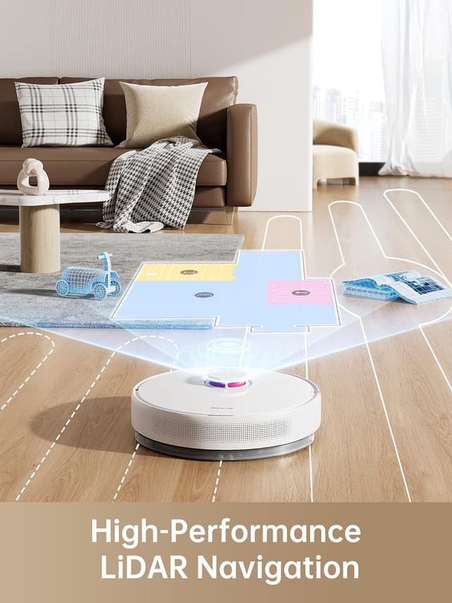 مكنسة روبوت التنظيف دريمي دي 10 بلس 4000 باسكال 5200 مللي امبير مع صندوق غبار Dreame D10 Plus Robot Vacuum and Mop