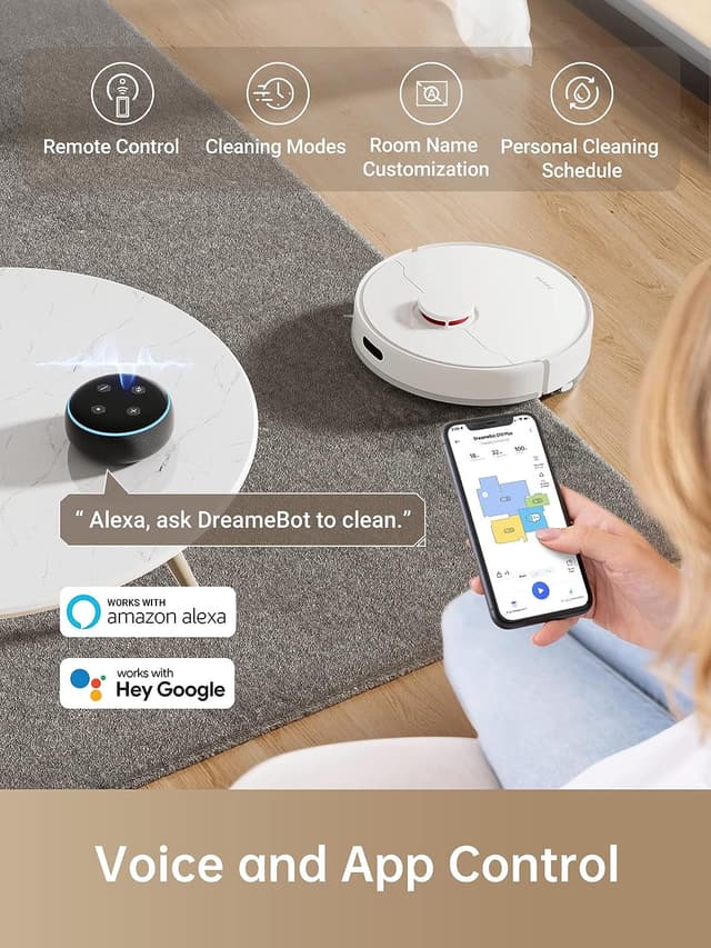مكنسة روبوت التنظيف دريمي دي 10 بلس 4000 باسكال 5200 مللي امبير مع صندوق غبار Dreame D10 Plus Robot Vacuum and Mop