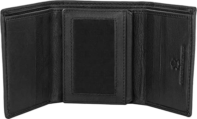 Flying Fossil Genuine Leather Hand-Crafted Wallet, Trifold Minimalist Leather Wallet