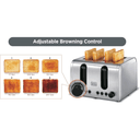 Black+Decker 4 Slice Stainless Steel Toaster, Silver - Et444-B5