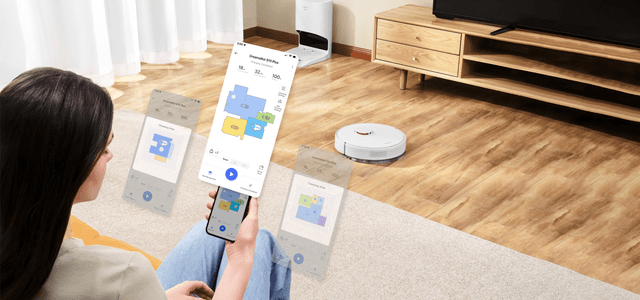 مكنسة روبوت التنظيف دريمي دي 10 بلس 4000 باسكال 5200 مللي امبير مع صندوق غبار Dreame D10 Plus Robot Vacuum and Mop