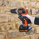 Black+Decker 18v Li-Ion Cordless Hammer Drill Kit With 160 Accessories In Kit Box / 2 X 1.5ah Batteries - SW1hZ2U6MzIzODMyMQ==