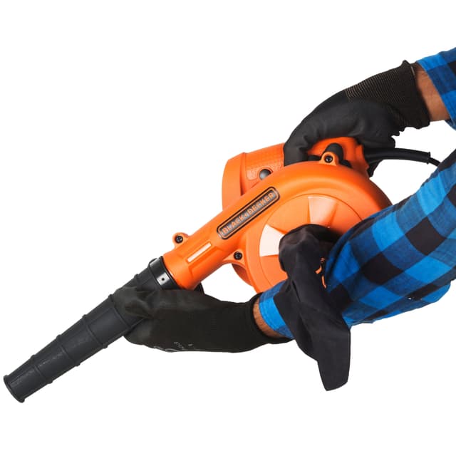 منفاخ هواء لأوراق الشجر والغبار 530 واط بلاك اند ديكر Black+Decker Air Blower And Suction Vacuum With Collection Bag